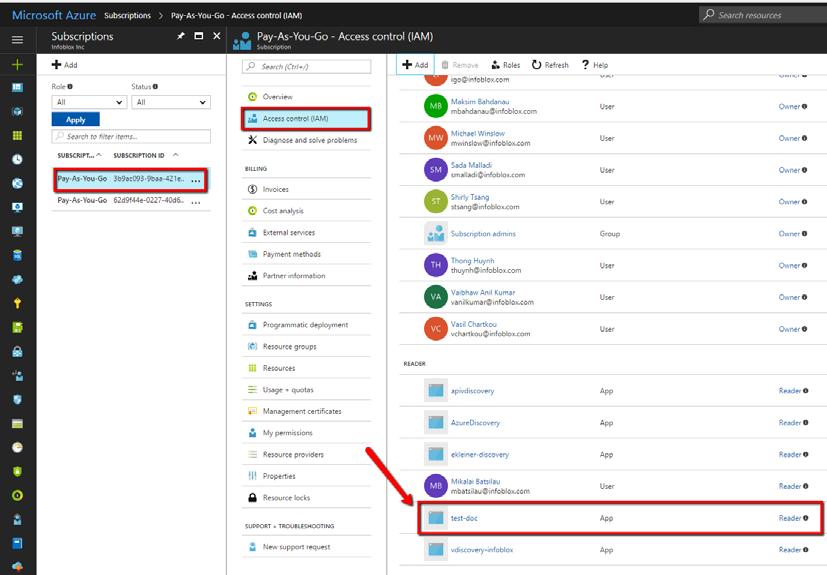 Infoblox vnios for Azure 5. You have added the new application as a user with the Reader role. You can now configure and perform a job through Grid Manager (Infoblox GUI).