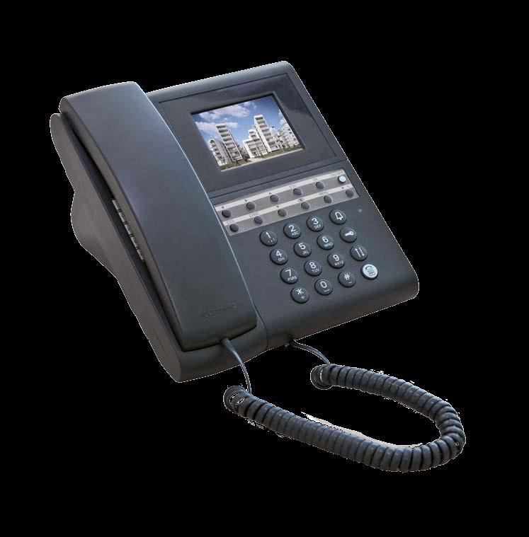 PRODUCTS RANGE VIDEO CPS ViP Desk mounted audio-video porter switchboard, with alphanumeric key pad and touch screen.