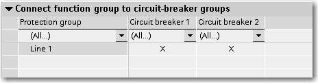 circuit-breaker function groups, you can also configure the interface for specific functions in detail.
