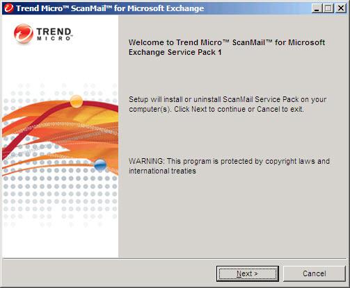 Installing ScanMail 11.0 SP1 Procedure 1.