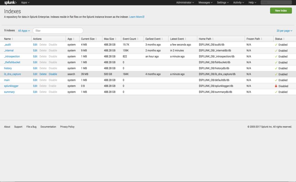 4. For Splunk connections, run a DNS query command to one of the Infoblox DNS members.