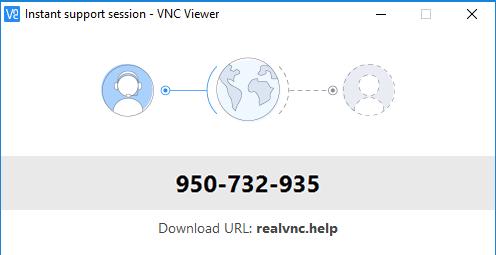 Click Sign in and enter your RealVNC account credentials. The Instant support button appears, meaning you can now start an instant support session: 2.