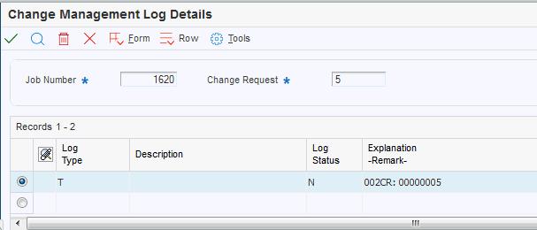 Reviewing Change Requests 6.2.2.1 Default 1. Contract Type Specify the default contract type. You must enter a value that has been set up in UDC 00/DT. 2.