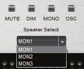 5. Monitor Out options: MUTE: Mutes the selected monitors output.