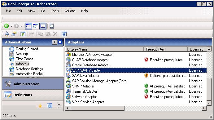 CHAPTER 1 Understanding the SAP ABAP Adapter Objects The SAP ABAP Adapter provides the functionality in Tidal Enterprise Orchestrator (TEO) to support task automation and problem resolution in SAP