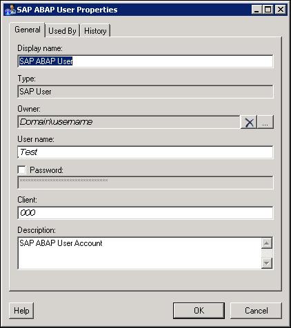 Managing SAP Runtime User Accounts Chapter 2 Managing SAP Runtime Users Step 3 Click OK to close the dialog box.