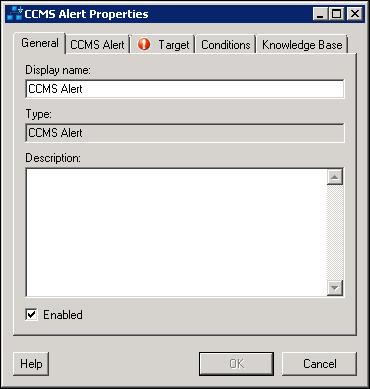Chapter 4 Managing Triggers Creating CCMS Alert Trigger Creating CCMS Alert Trigger Use the CCMS Alert trigger to specify the properties of the monitoring tree element (MTE) that must be met before