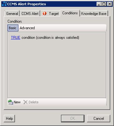 Creating CCMS Alert Trigger Chapter 4 Managing Triggers Step 9 Click the Conditions tab.