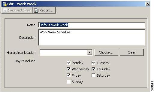 Using the Schedule Manager Chapter 11 Modifying Work Weeks Work Weeks define the days of the week for a schedule.