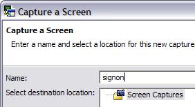 This transformation will have a button that will automate sign on to the system. Creating a screen capture 1.