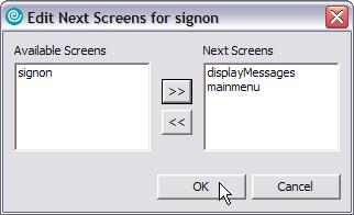 Notice in the Macro Navigator that after the Sign On screen the macro will look for either the displaymessages screen or