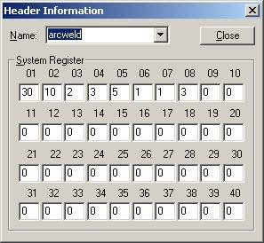 15 HEADER INFORMATION 15.1 Ladder Name and System Register Editing Edit the ladder program names and system registers. Select [Edit] [Header Information], or select to 26.2.1 Main Tool Bar ).