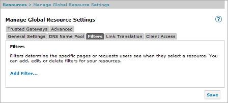 About Resource Access 4. Click Yes. The DNS name is removed from the DNS Name Pool list. 5. Click Save.