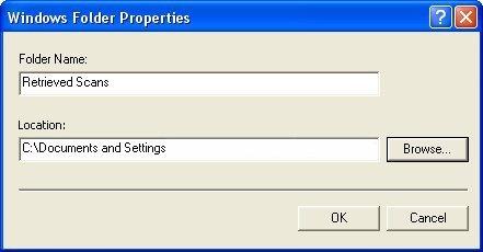 A [Windows Folder Properties] popup will display (Fig. 4). Figure 4 2. Enter the name of the new Windows folder in the [Folder Name:] field. 3.