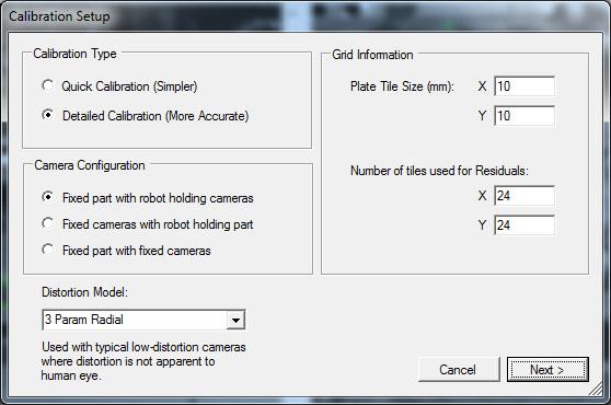 3 Setup MotoSight 3D VisionPro 3.3 Camera Calibration 2.