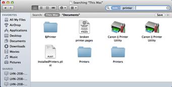 It starts to search for files all over your Mac that contain that word and it displays those files.