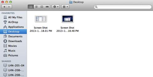 You can drag applications to your dock if you d like to create a shortcut. Desktop The desktop folder is an easy one.