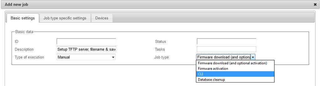 Click the "Add new job" icon. 2. Navigate to the "Basic settings tab.