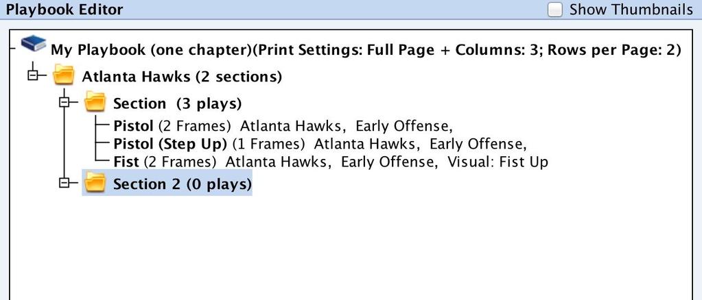 Other playbook options can be accessed by right-clicking anywhere in the window.