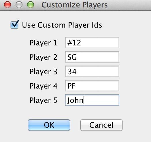 In the Customize Players window, check the option for Use Custom Player Ids, type in the