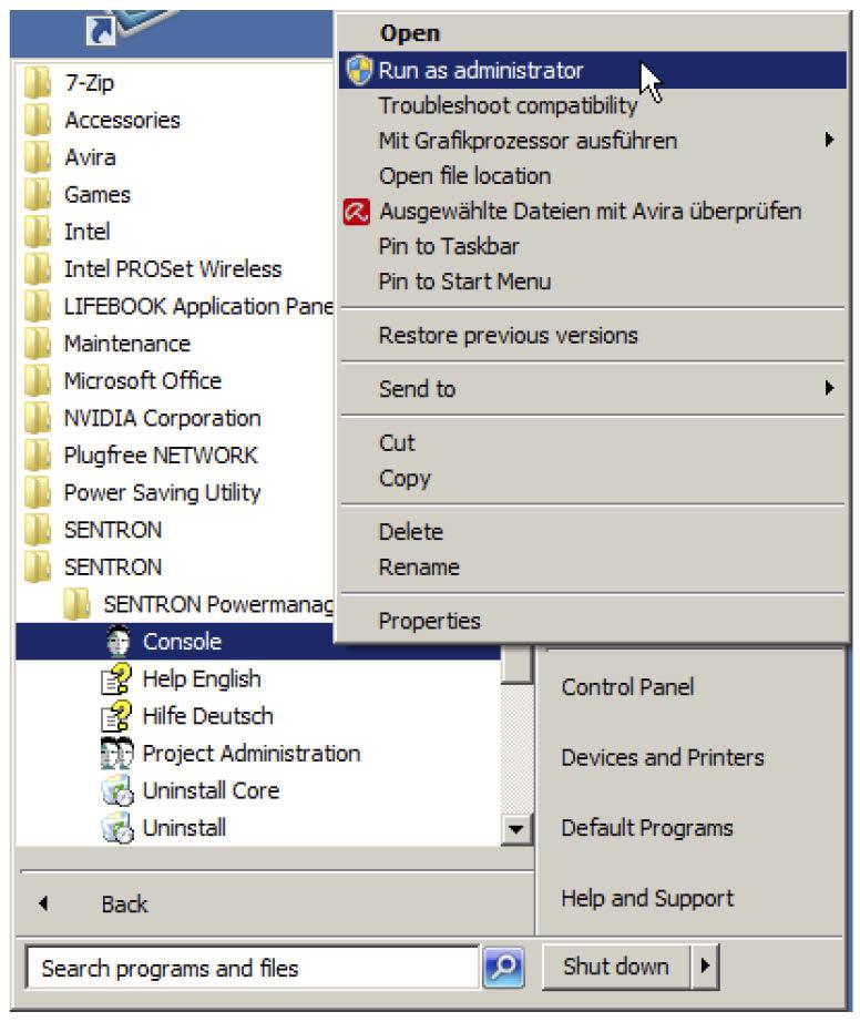 Starting the project 3.2 Project start 3.2 Project start Project start The steps below show how the project "powermanagerv3.0" can be used in live operation.
