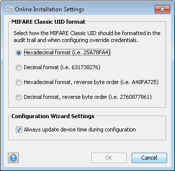Online Installation settings The Online Installation Settings contains settings that are applicable to the current installation. In the menu bar, select Installation - OnlineSettings.