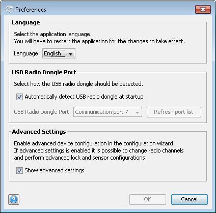 Preferences The preferences dialog contains settings that are applicable to all the installations. In the menu bar, select File - Preferences.