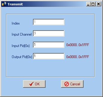 Input PID and Output PID The Old (Input) PID is the PID number in the TS from given Port.