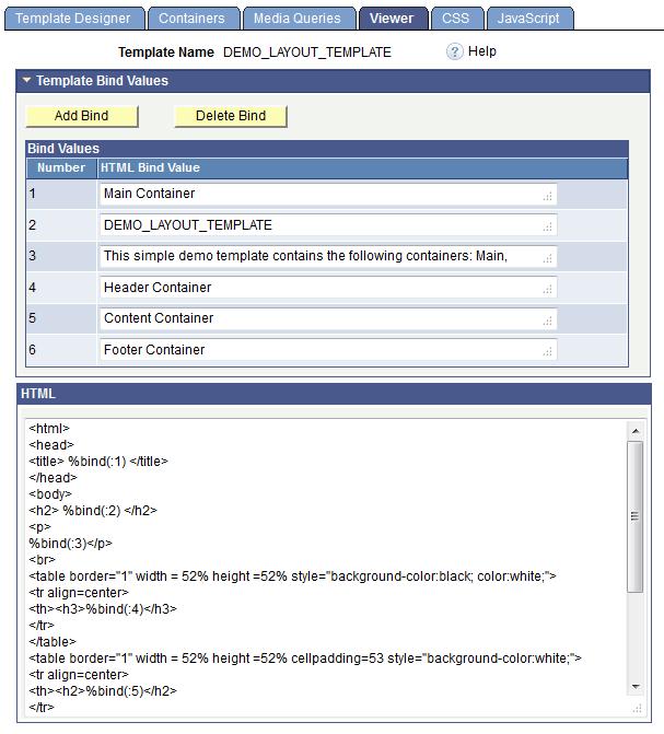 Chapter 10 Documenting and Viewing Layout Template Structure The following example shows the page with data defined.