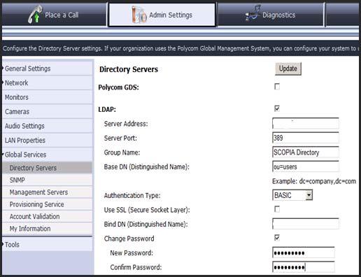 Bind DN (Distinguished Name): Set it to iview Management Suite s username. Change Password: set to your user s password.