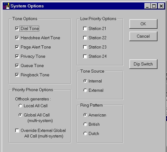 System Note: If Clock Board was checked in system configuration, you will need to scroll down to find System in the Programming Window. Next select System from the Programming Window.