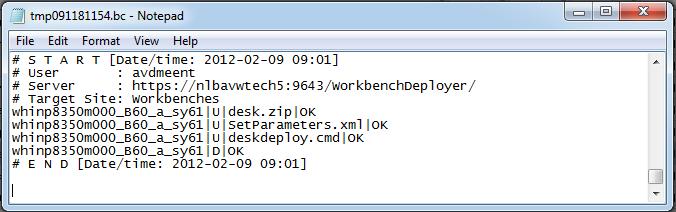 Installation Deployment Logging After deployment click View Logfile in session Deploy Workbench Applications (ttadv2570m100) to view the log file.