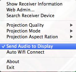 4.4 MAC Audio Projection First, before starting Audio Projection, please install the Soundflower.mpkg (MAC system extension for audio using) on your computer. Please find the software in USB Token.