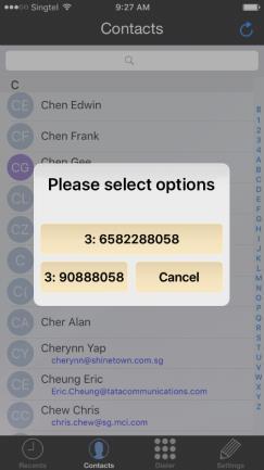 Setting Up iphone (Via Contact List)