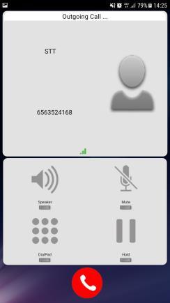 Calling Using Android Phone (Via Contact