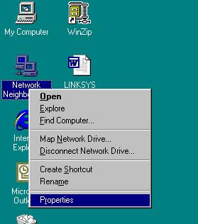 APPENDIX C Adding TCP\IP to Windows NT Right click on the network neighborhood icon and select