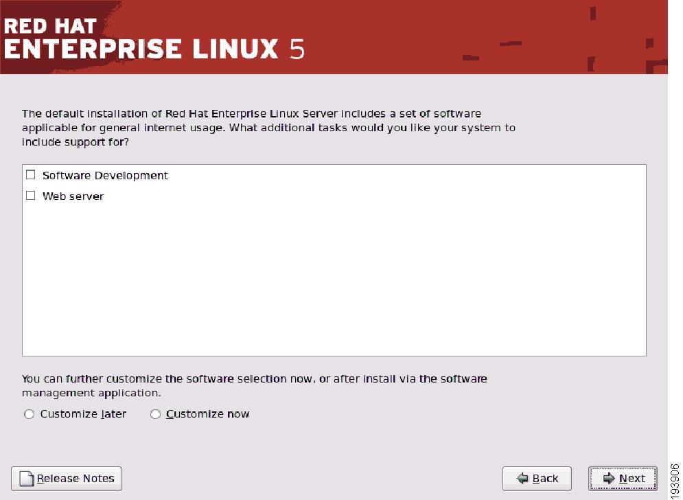 Red Hat Installation Procedure Appendix A Operating System Installation In the Software Development Web Server Selection window, a progress bar appears indicating that the installation is being