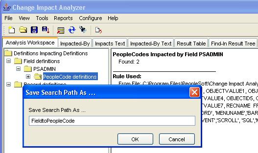 Managing Search Paths Chapter 9 Select Save Search Path. Enter the new path name in the Save Search Path As dialog. Click OK.