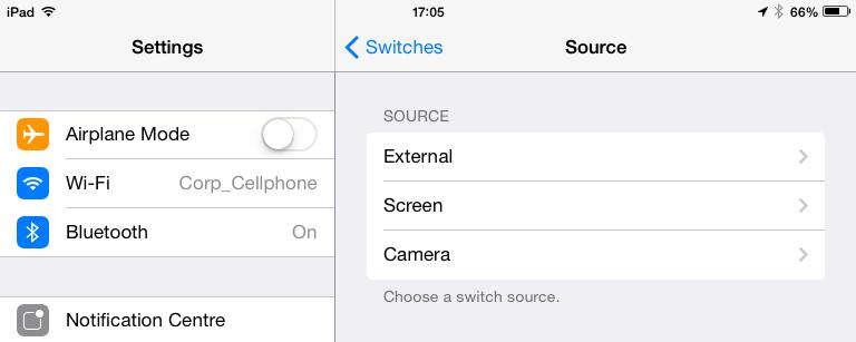Select External. Select Add New Switch.