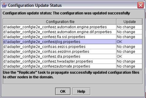 Saing the basic configuration To sae your changes to the end-to-end automation manager properties files, click Sae on the configuration dialog.