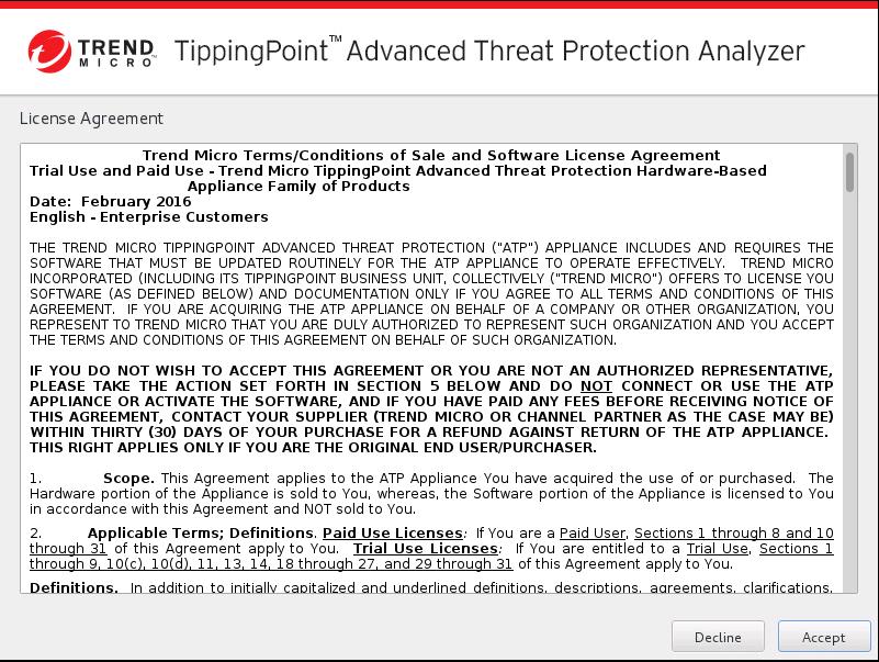 Installing TippingPoint Advanced Threat Protection Analyzer The