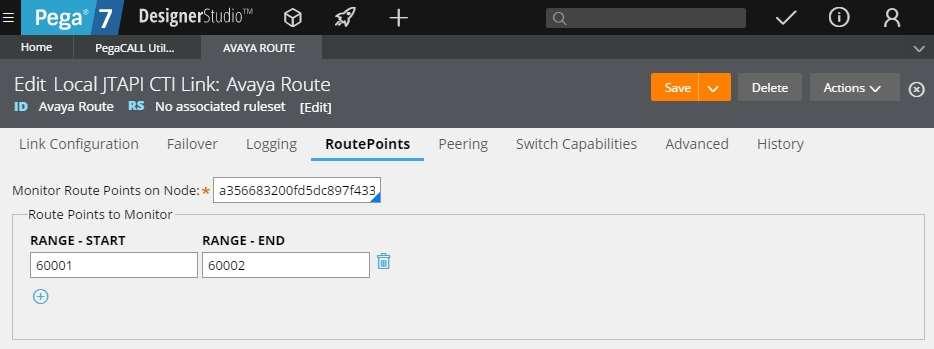 7.3. Administer Route Points This section is only applicable to systems that use the Enhanced Routing feature. Select the RoutePoints tab.