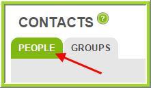 Add Contacts to Your Group 1. Switch from the GROUP tab to the PEOPLE tab. 2.