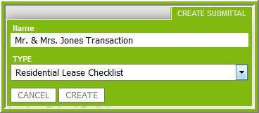 5. Assign the checklist a name, select the checklist type from the drop down menu and click CREATE. 6.