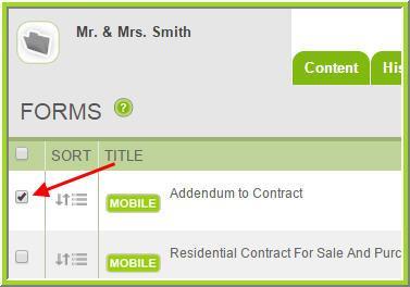 3. Select the forms/files that you wish to have electronically signed by