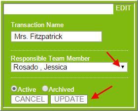 Note: You can also access the agent s Archived Transactions. 4. Locate the transaction, and click on its corresponding EDIT button. 5.