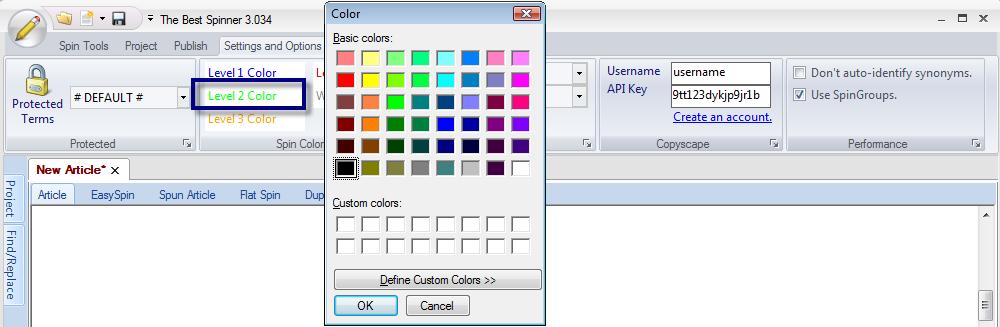 Select a new color from the grid, or click Define Custom Colors for an ever wider choice of colors. Click OK to confirm.