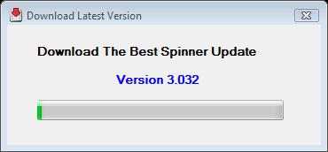 If a new version of The Best Spinner is available, you will see the following message upon starting the software. Click OK to download and install the update.
