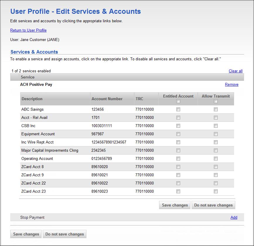 3. Click the Edit Services and Accounts link. 4.