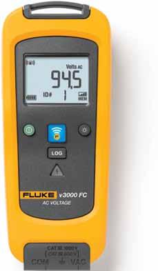 Fluke v3000 FC Wireless True-rms AC Voltage Module A fully functional true-rms voltage meter that wirelessly relays ac voltage measurements to other Fluke Connect enabled master units, listed below.